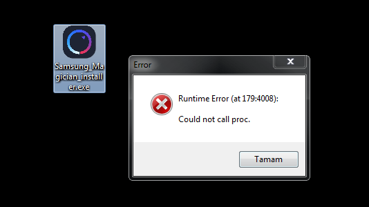 Ошибка runtime error at 98 37 could not call proc ок