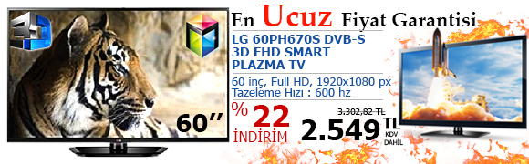  LG 60PH670S DVB-S 3D FHD SMART PLAZMA TV