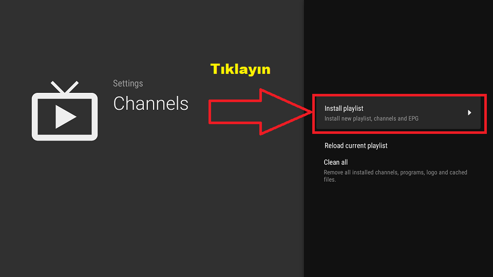 Android TV'de  iptv m3u listesi izlemek için TVirl. ve Live Channels kullanma rehberi (resimli)