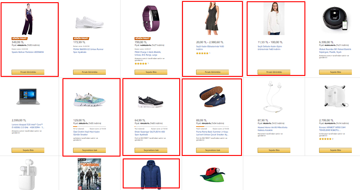 Amazon Türkiye - Ayakkabı, Giyim ve Aksesuar Fırsatları