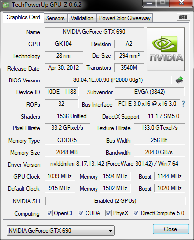  EVGA GeForce GTX 690