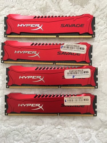 Kingston 8GB Hyperx Savage RED DDR3 1600MHz 8GB ve 4 GB Ram'ler