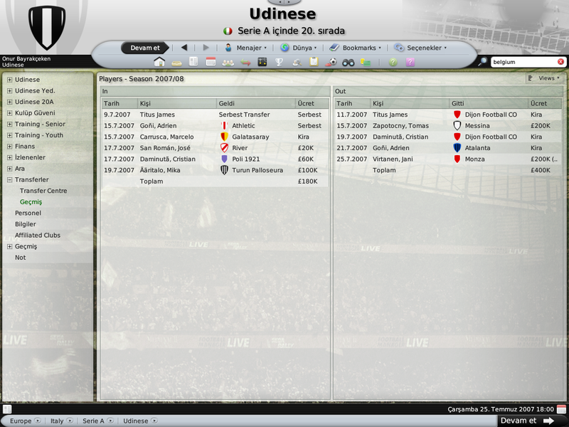  Udinese Kariyerim [FM 2008]