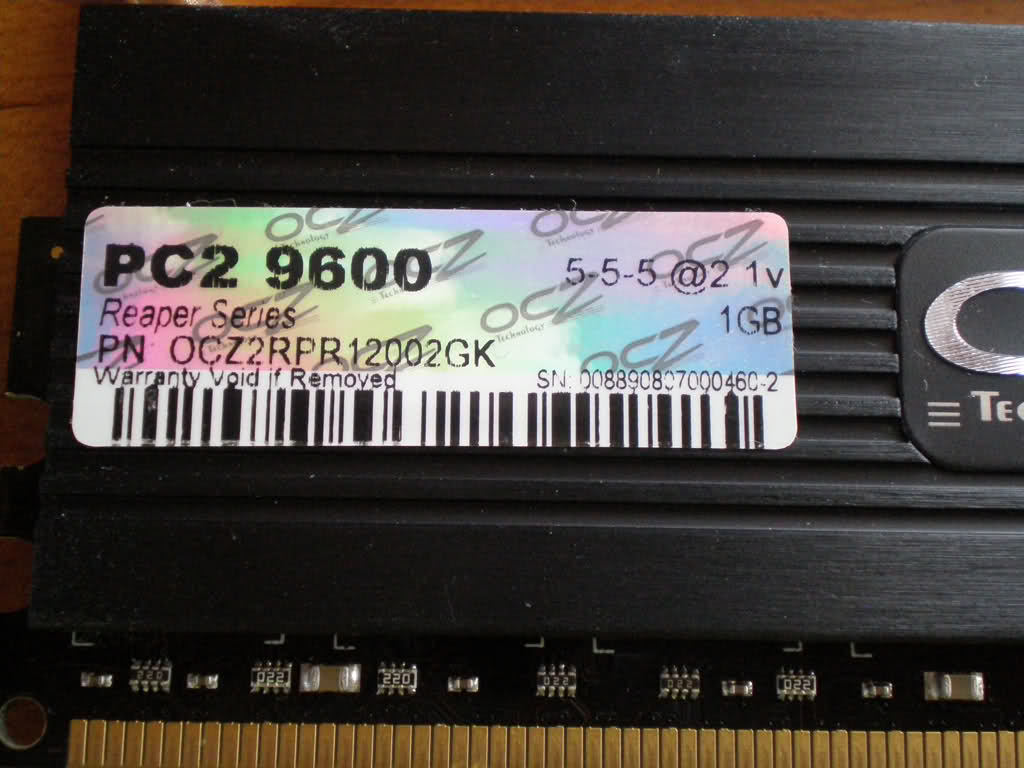  SATILIK 1200MHz 2x1GB PC2 9600 OCZ REAPER HPC DDR2 KiT
