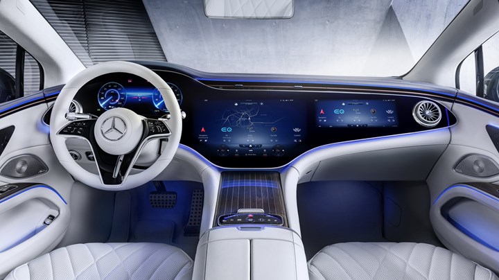 Elektrikli Mercedes EQS'in iç mekanı ortaya çıktı