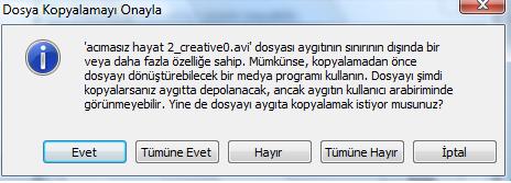  CREATİVE ZEN 4 GB VİDEO SORUNU