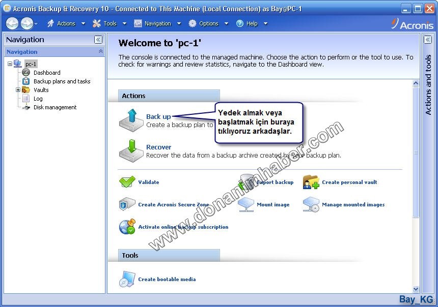  Acronis Backup & Recovery Server + Universal Restore (Resimli Anlatım)
