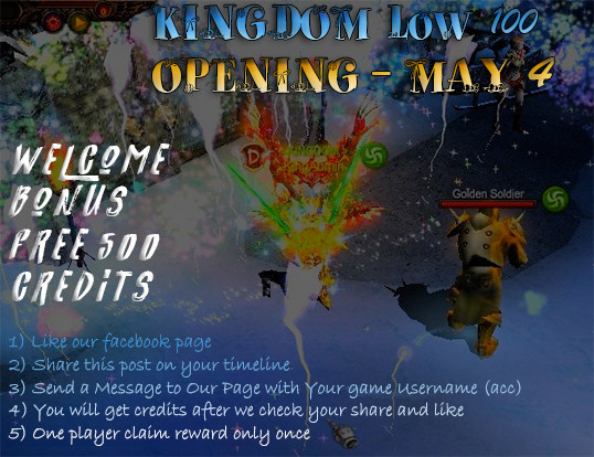 [AD] KINGDOM | LOW x100 | Free 500 Credits Bonus | OPENING 04.05.2017