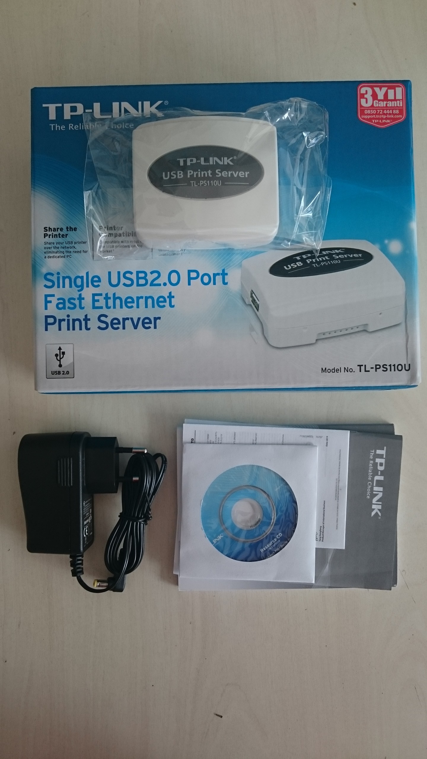  TP-LINK TL-PS110U USB 2.0 Portlu Print Server Sıfır Adınıza Faturalı