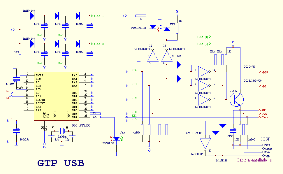 Схема программатора для pic контроллеров через usb