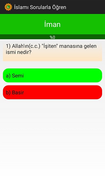  'İslamı Sorularla Öğren' Android Uygulama