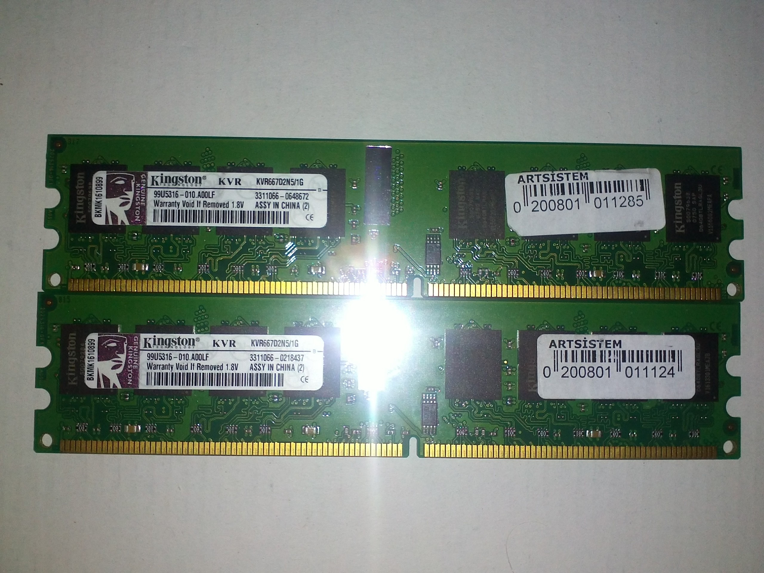 [SATILIK] 2GB DDR2 667MHZ KİNGSTON RAM