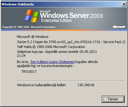  Windows server 2003 x64 lazim