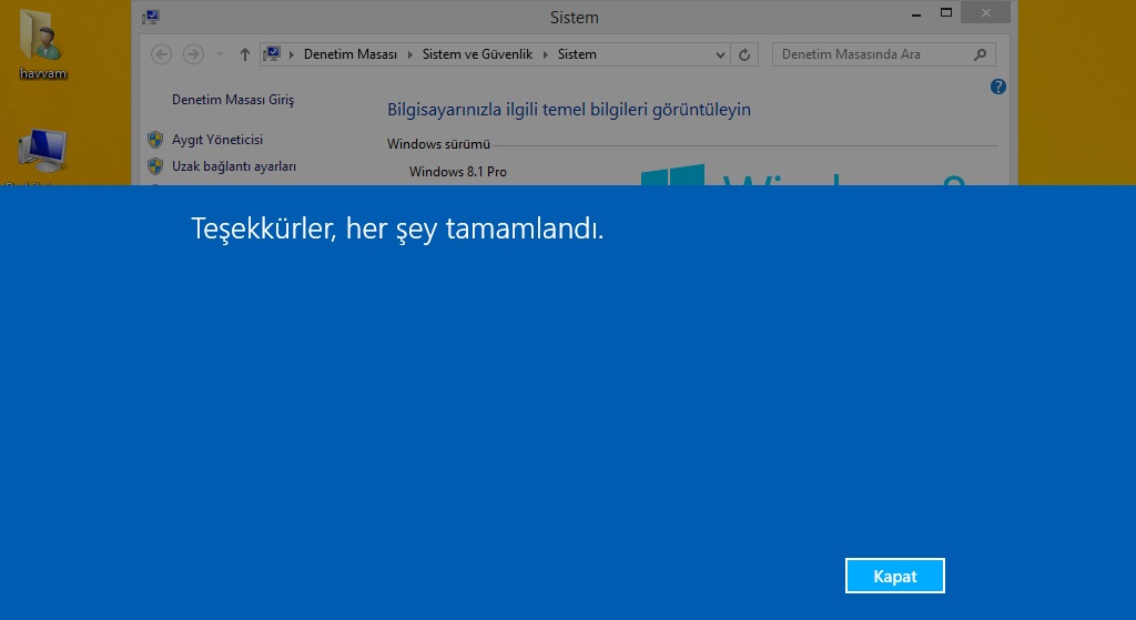  #### Windows 8 Yükseltme Key İle Windows 8.1 Temiz Kurulum Yapma ####