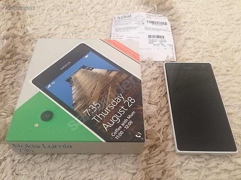  6 aylık kutulu garantili Lumia 735