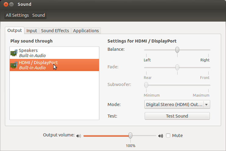  ubuntu hdmi audio out çalışmıyor