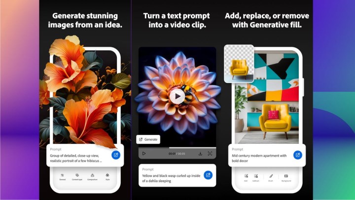 Üretken yapay zeka uygulaması Adobe Firefly, Android ve iOS'e geldi