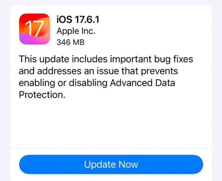 iPhone'lar için iOS 17.6.1 güncellemesi yayınlandı