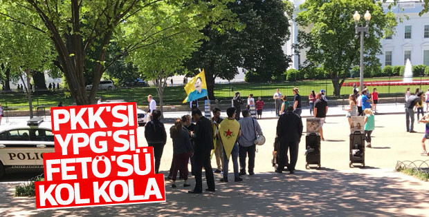 PKK'lılar ve FETÖ'cüler ABD'de Erdoğan'ı protesto etti