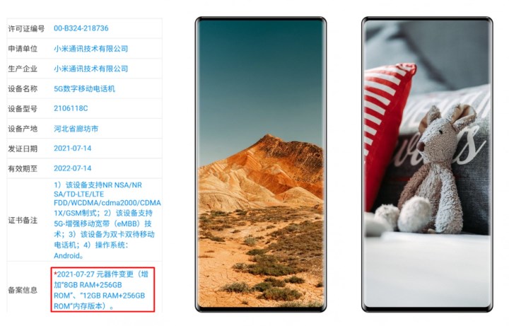 Xiaomi Mi Mix 4, TENAA kayıtlarında ortaya çıktı: İşte cihazla ilgili yeni detaylar