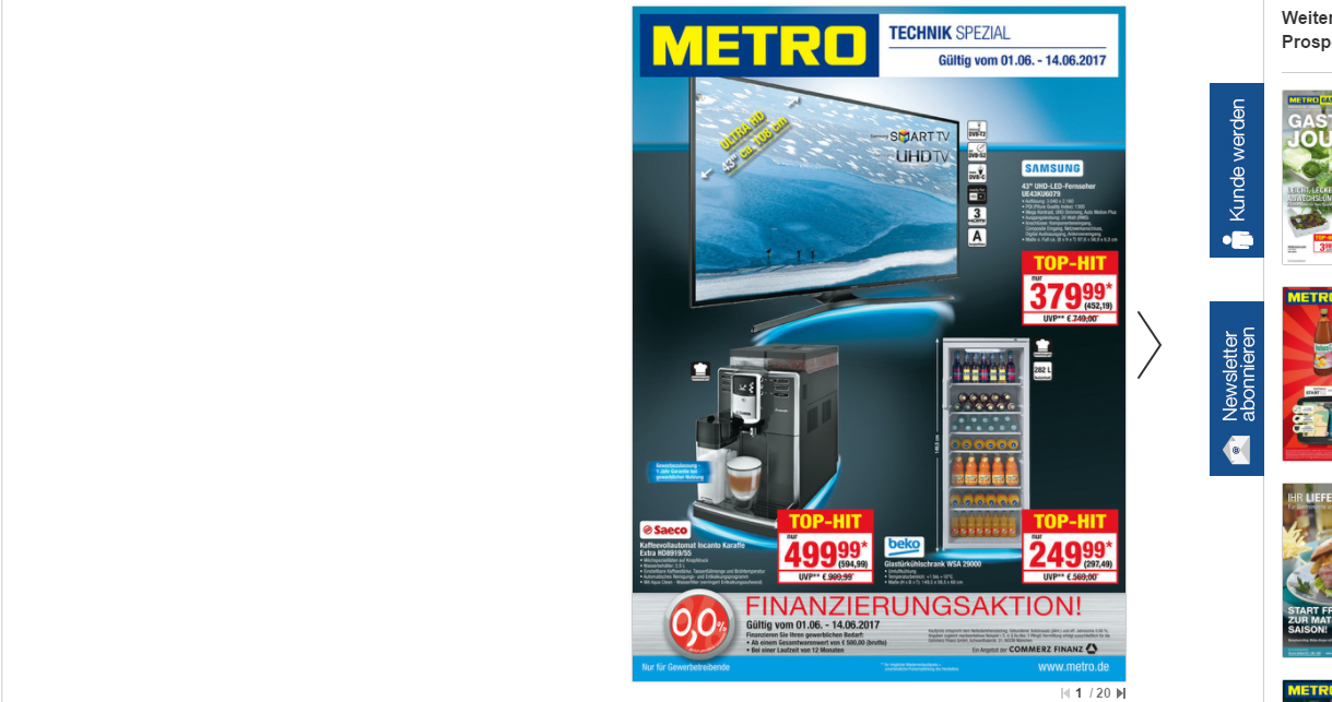 Metro Gross Market Almanya Samsung 108 Ekran UHD Smart TV 379 Euro