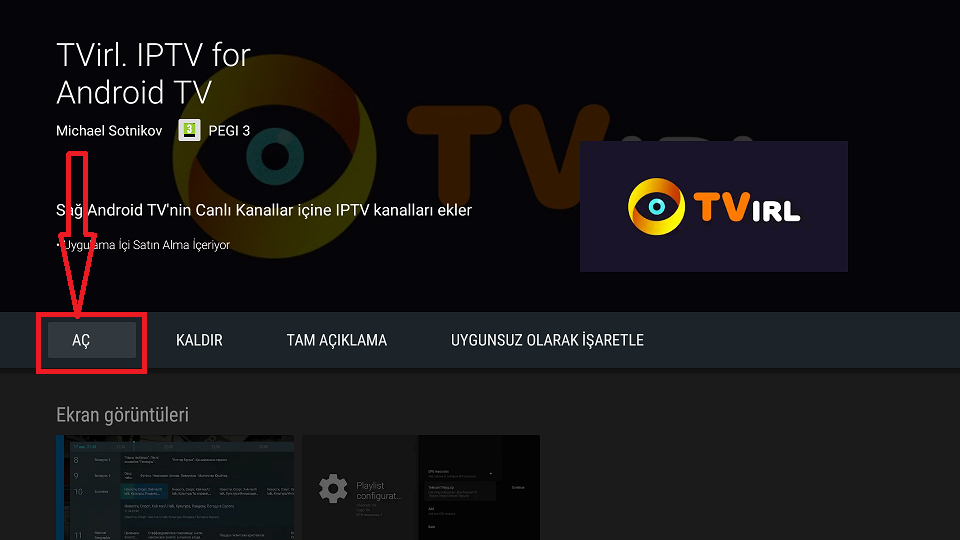 Android TV'de  iptv m3u listesi izlemek için TVirl. ve Live Channels kullanma rehberi (resimli)