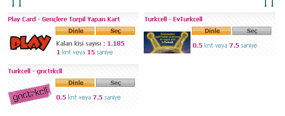  TURKCELL TONLA KAZAN AÇILDI..