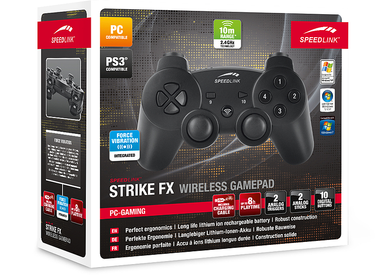  Speedlink STRIKE FX Wireless Gamepad for PC & PS3®