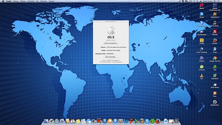  OS X 10.9.4 Install USB.raw (Hackintosh Kurulmaya hazır imaj)