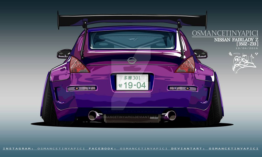  Nissan 350Z Vektörel Çizimim