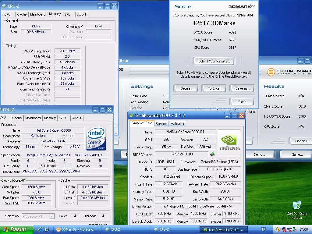  zotac amp 3d benchmark 2006 (15722) puan !!dı!! simdi inat ugruna 16035 puan