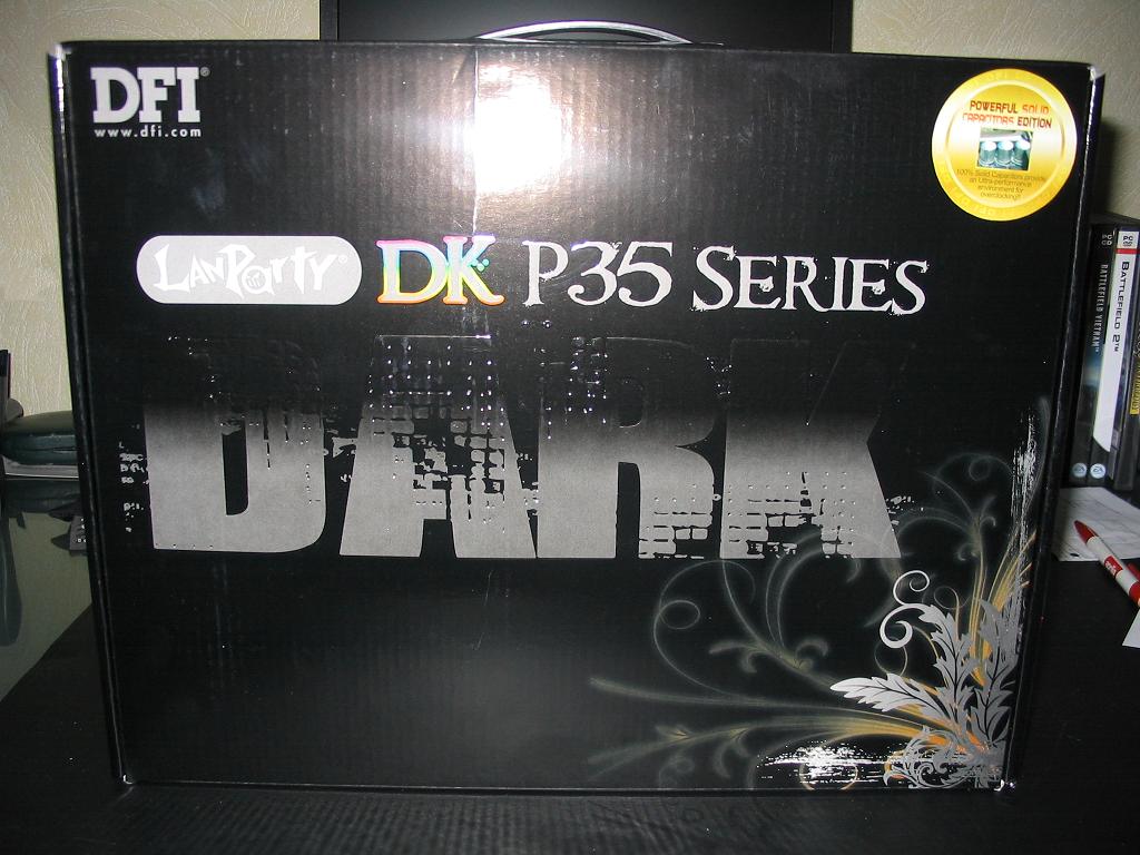  DFI Lanparty DK P35-T2RS UV Reaktive resimler. Q6600 510 FSB