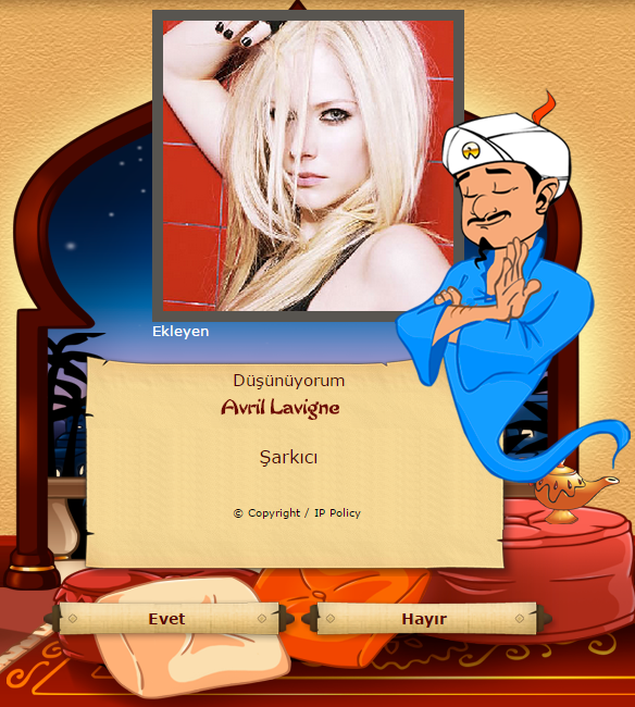  Akinator'e Deniz Uğur'u eklememişler mi?