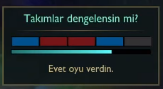  takım dengelemesi