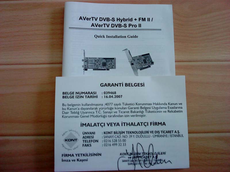  Aver Tv Satellite Hybrid+fm Iı-dvb-s+anlg+hd 1080i Tv Kartı (A706R)