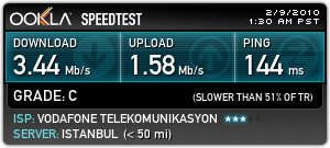  3G MOBİL MODEM HIZ TESTLERİ << ANA BAŞLIK