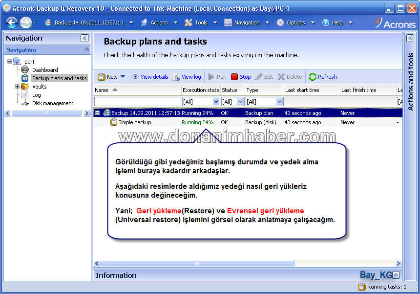  Acronis Backup & Recovery Server + Universal Restore (Resimli Anlatım)