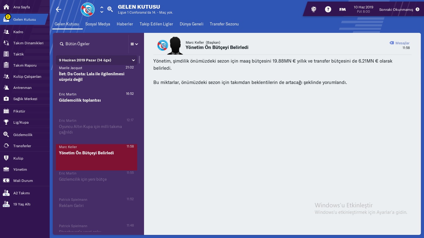 FM 2019 & STRASBOURG & 2.SEZON ŞAMPİYON OLDUK MU?  & MUHAMMET AKYILDIZ