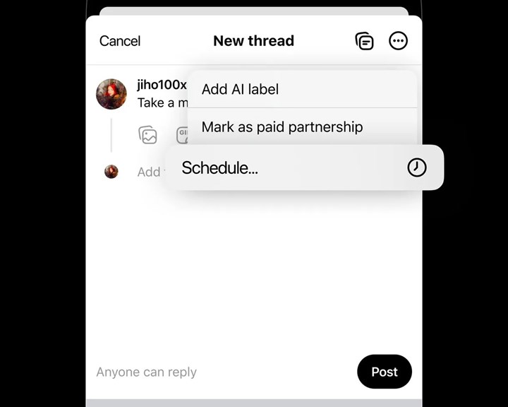 Threads'e gönderi planlama özelliği geliyor