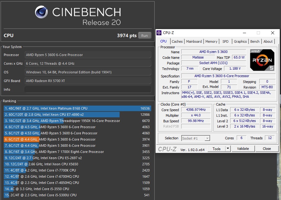 Yeni Ryzen 5 3600 @ 4.5ghz 1.225V