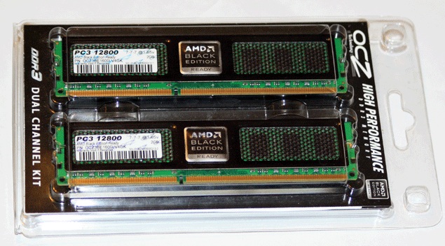  OCZ 4 GB DDR3 1600MHz CL7 - AMD Black Edition -