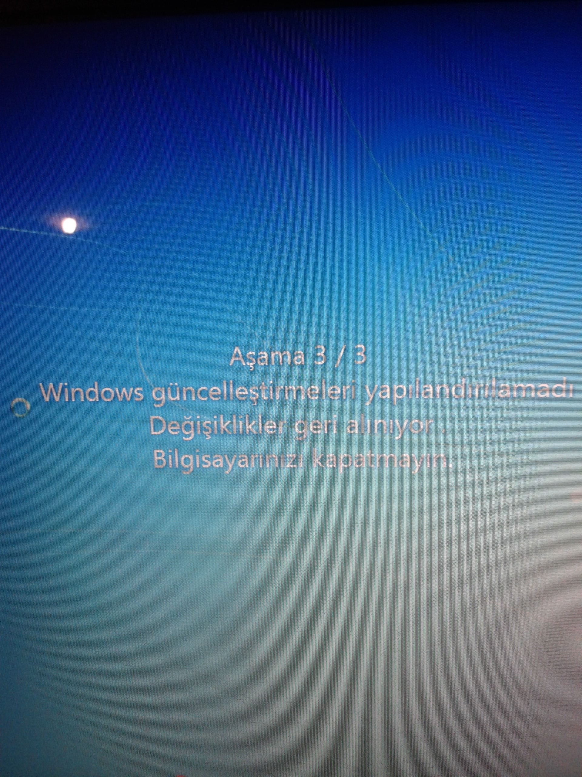 Windows güncelleştirme sorunu