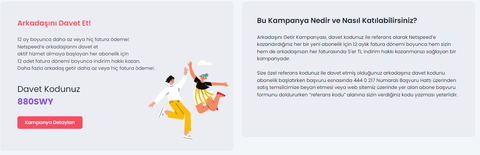 [NETSPEED] ARKADAŞINI GETİR REFERANS KAMPANYASI [ANA KONU]