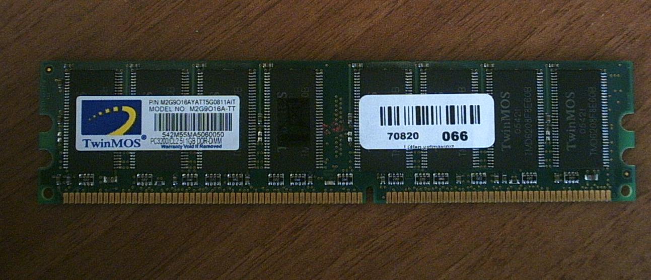  TWINMOS PC3200(CL2.5) 1GB DDR-DIMM (70YTL)(İST)