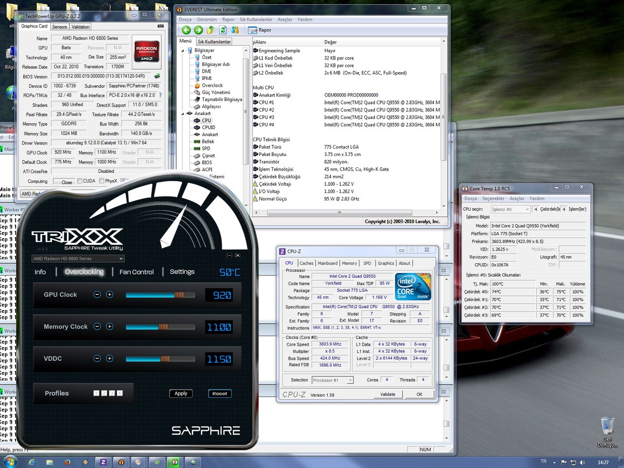  q9550 3.6 ghz + hd 6850 overclock tecrübesi--edit: 3.76 ghz + gtx 660 eklendi