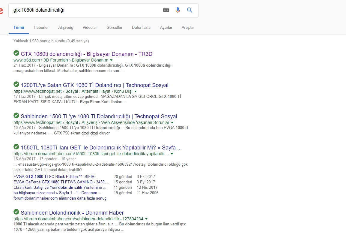 sahibinden de dolandırıldım (7700k ve 1080ti)