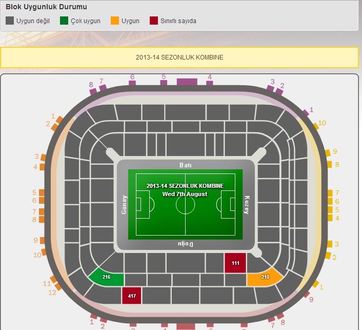  2013-2014 Galatasaray Kombine Yenileme Dönemi Başlıyor...