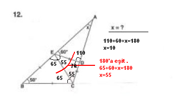  3 Geometri Sorusu (Açılar)