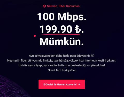 Netman 100 Mbps 99,90 TL