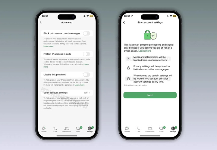 WhatsApp'tan yeni güvenlik özelliği: Kullanıcılar için sıkı hesap modu geliyor